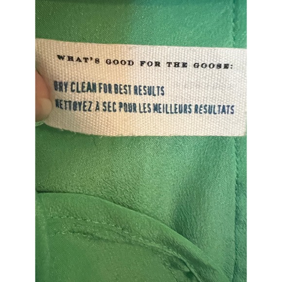 Leifsdottir Anthropologie Silk Sleeveless Front Pockets Mini Kelly Green dress 6 - Picture 6 of 11
